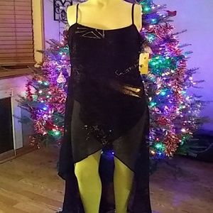 CARTISE Hi/Lo Shirred Spaghetti Strap Dress